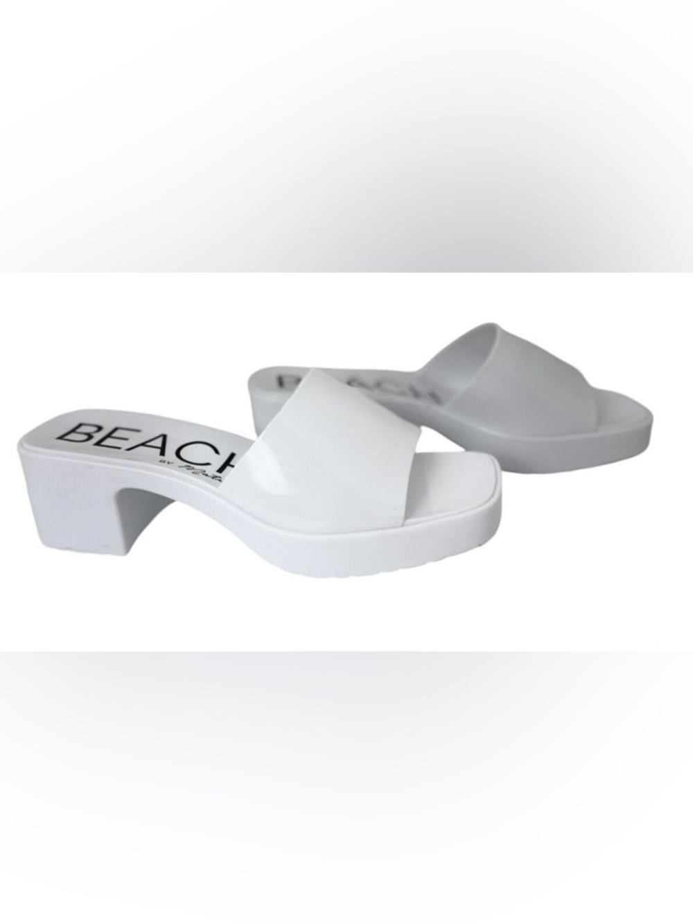 Beach by Matisse White Wade Platform Sandals